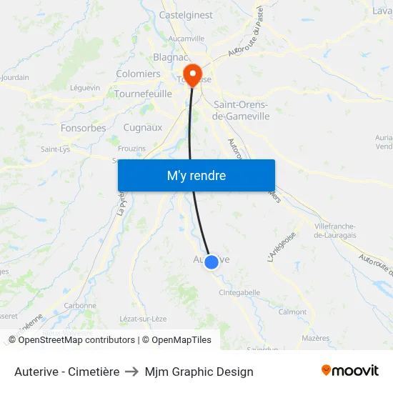 Auterive - Cimetière to Mjm Graphic Design map