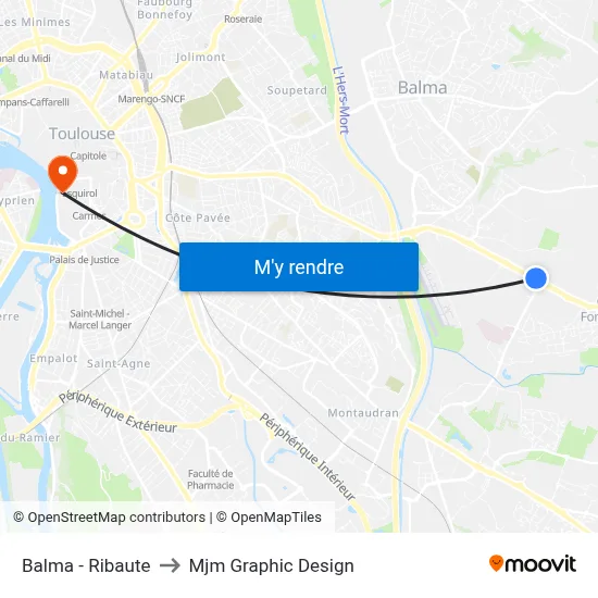 Balma - Ribaute to Mjm Graphic Design map