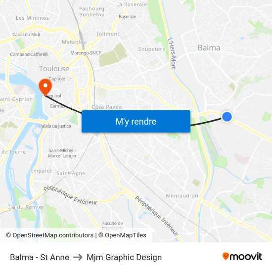 Balma - St Anne to Mjm Graphic Design map