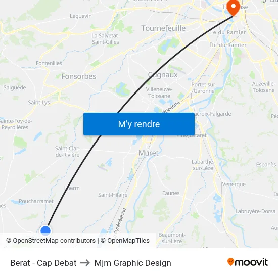 Berat - Cap Debat to Mjm Graphic Design map