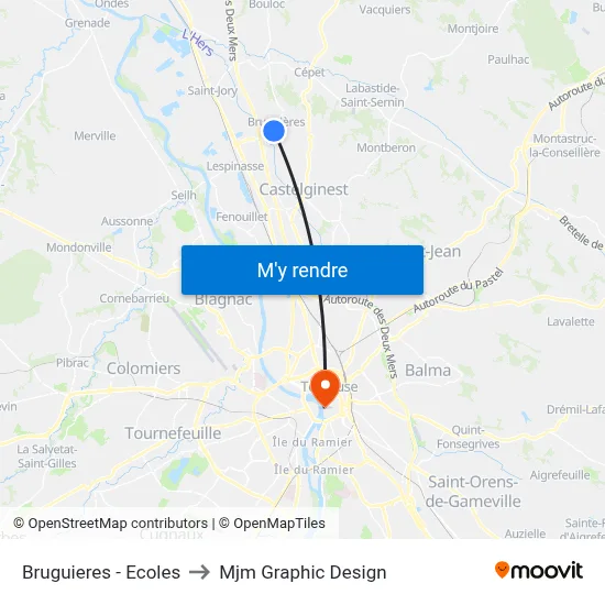 Bruguieres - Ecoles to Mjm Graphic Design map
