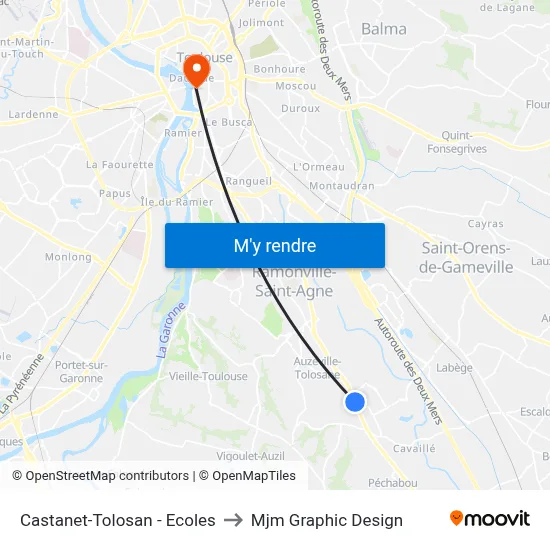 Castanet-Tolosan - Ecoles to Mjm Graphic Design map