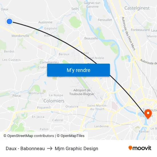 Daux - Babonneau to Mjm Graphic Design map