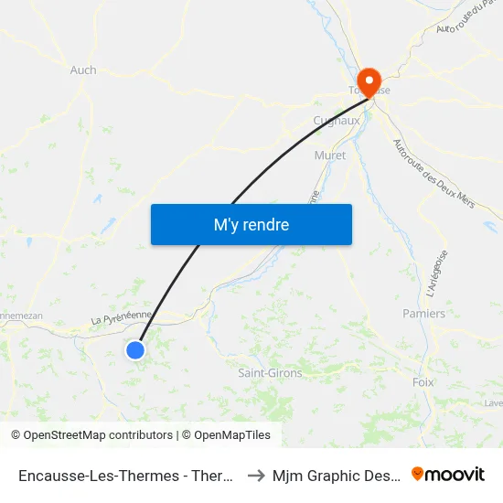 Encausse-Les-Thermes - Thermes to Mjm Graphic Design map