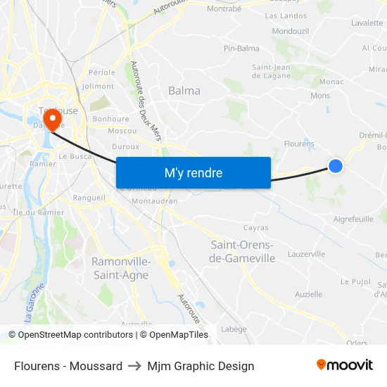 Flourens - Moussard to Mjm Graphic Design map