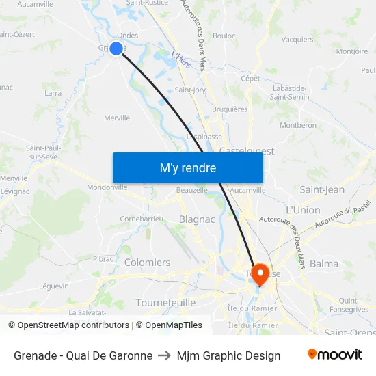 Grenade - Quai De Garonne to Mjm Graphic Design map