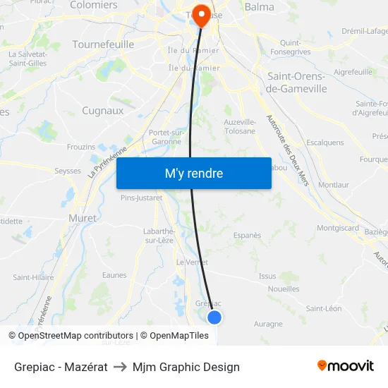 Grepiac - Mazérat to Mjm Graphic Design map