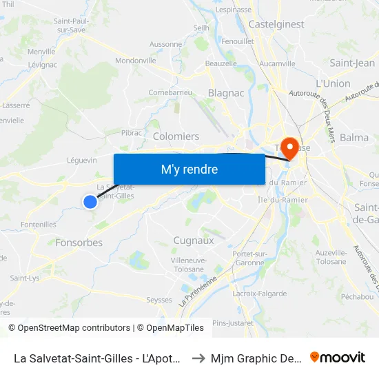La Salvetat-Saint-Gilles - L'Apothicaire to Mjm Graphic Design map