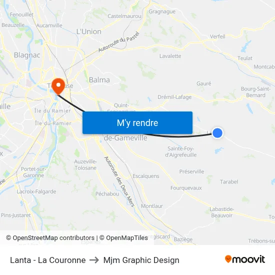 Lanta - La Couronne to Mjm Graphic Design map
