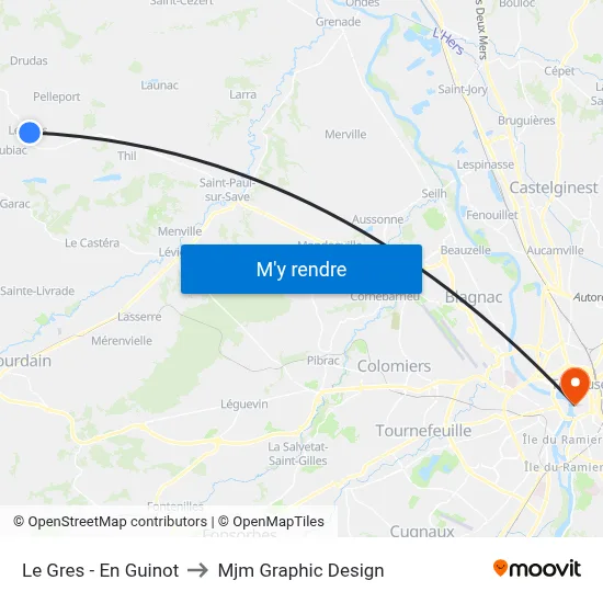 Le Gres - En Guinot to Mjm Graphic Design map