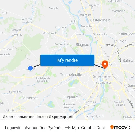 Leguevin - Avenue Des Pyrénées to Mjm Graphic Design map