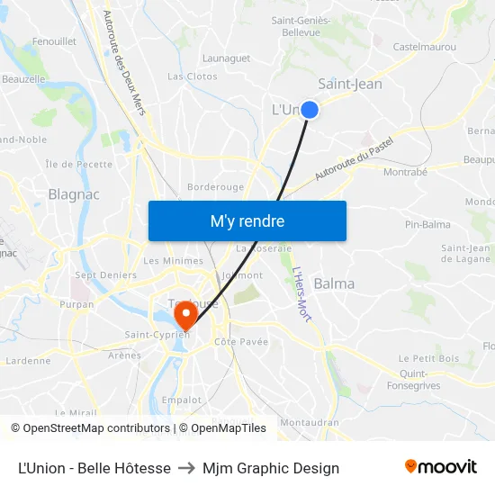 L'Union - Belle Hôtesse to Mjm Graphic Design map