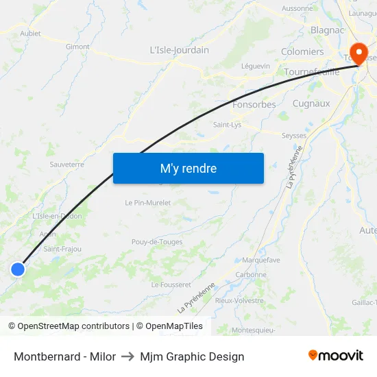 Montbernard - Milor to Mjm Graphic Design map