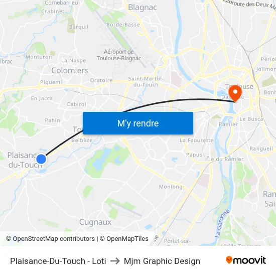 Plaisance-Du-Touch - Loti to Mjm Graphic Design map