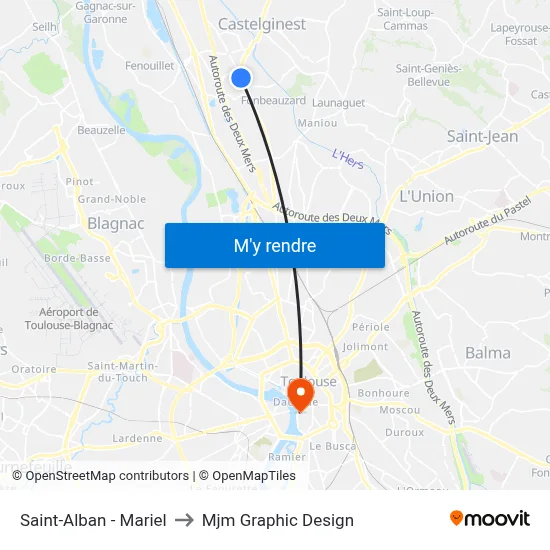 Saint-Alban - Mariel to Mjm Graphic Design map