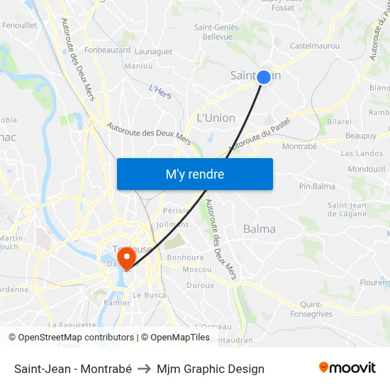 Saint-Jean - Montrabé to Mjm Graphic Design map