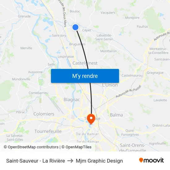 Saint-Sauveur - La Rivière to Mjm Graphic Design map