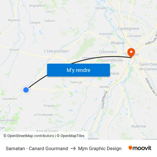Samatan - Canard Gourmand to Mjm Graphic Design map