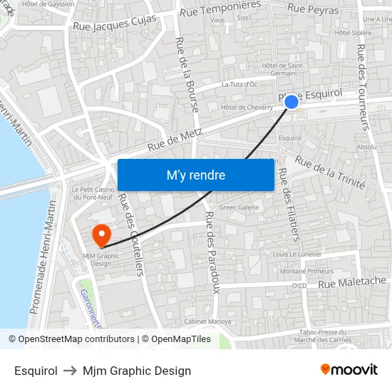 Esquirol to Mjm Graphic Design map