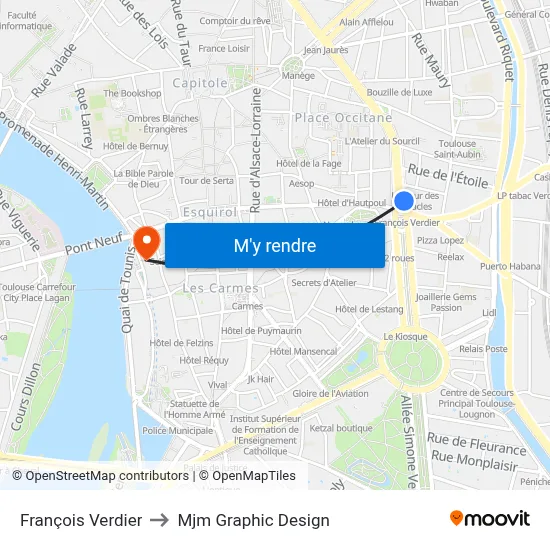 François Verdier to Mjm Graphic Design map