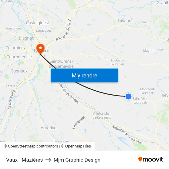 Vaux - Mazières to Mjm Graphic Design map