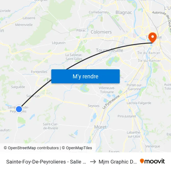 Sainte-Foy-De-Peyrolieres - Salle Des Fêtes to Mjm Graphic Design map