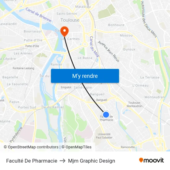 Faculté De Pharmacie to Mjm Graphic Design map