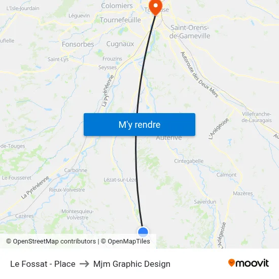 Le Fossat - Place to Mjm Graphic Design map