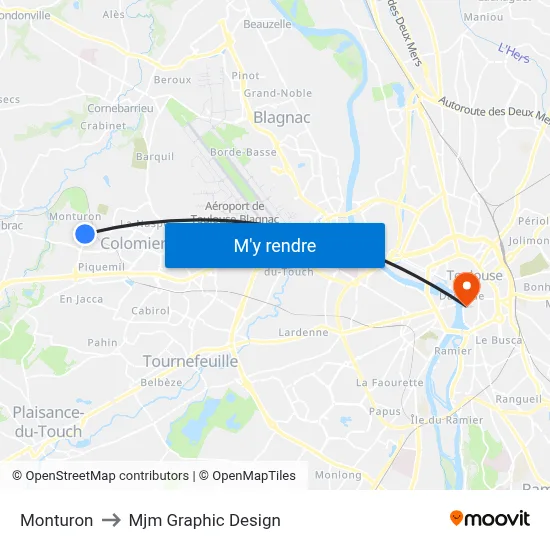 Monturon to Mjm Graphic Design map
