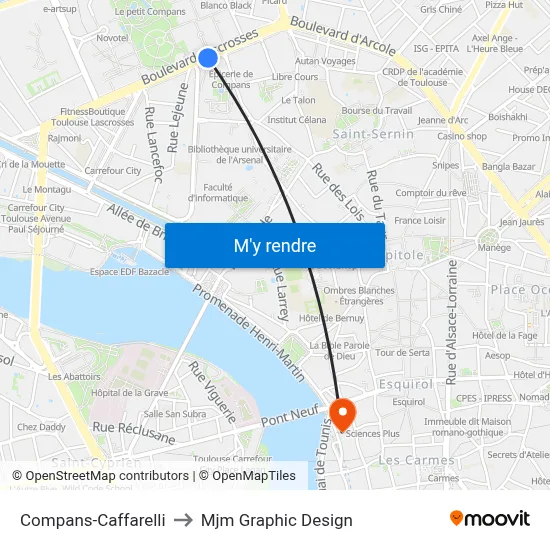 Compans-Caffarelli to Mjm Graphic Design map