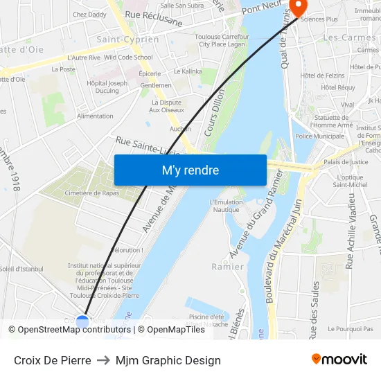Croix De Pierre to Mjm Graphic Design map