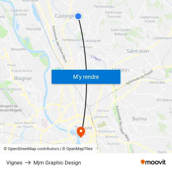 Vignes to Mjm Graphic Design map