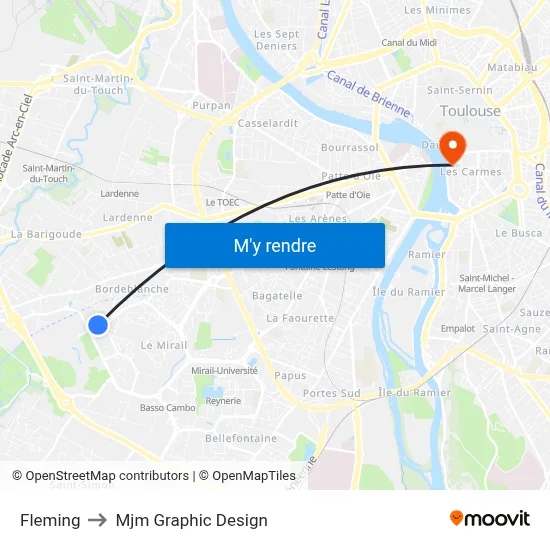 Fleming to Mjm Graphic Design map