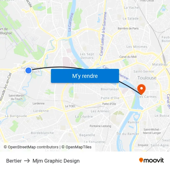 Bertier to Mjm Graphic Design map