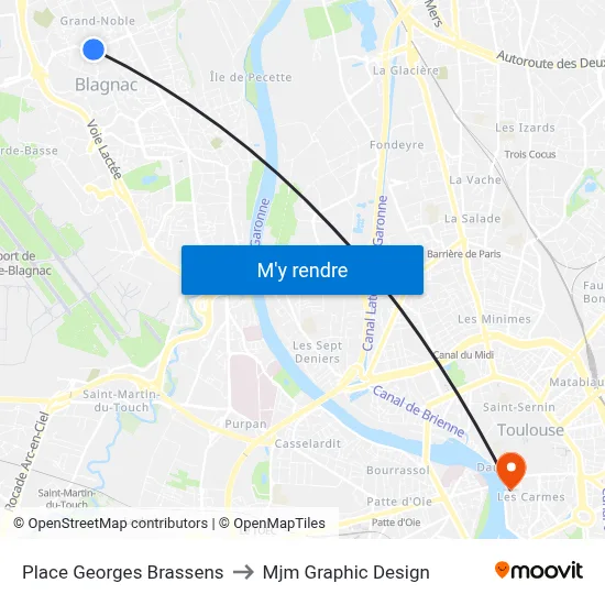 Place Georges Brassens to Mjm Graphic Design map