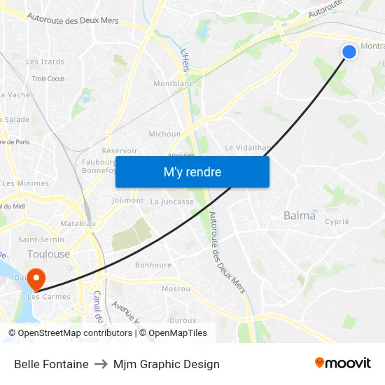 Belle Fontaine to Mjm Graphic Design map