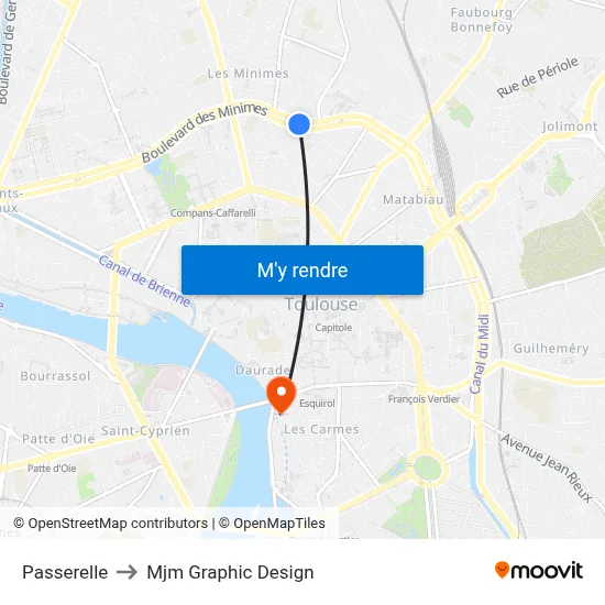 Passerelle to Mjm Graphic Design map