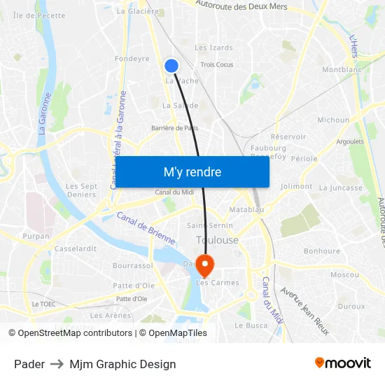 Pader to Mjm Graphic Design map