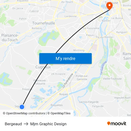 Bergeaud to Mjm Graphic Design map