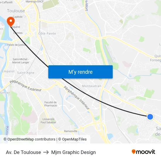 Av. De Toulouse to Mjm Graphic Design map