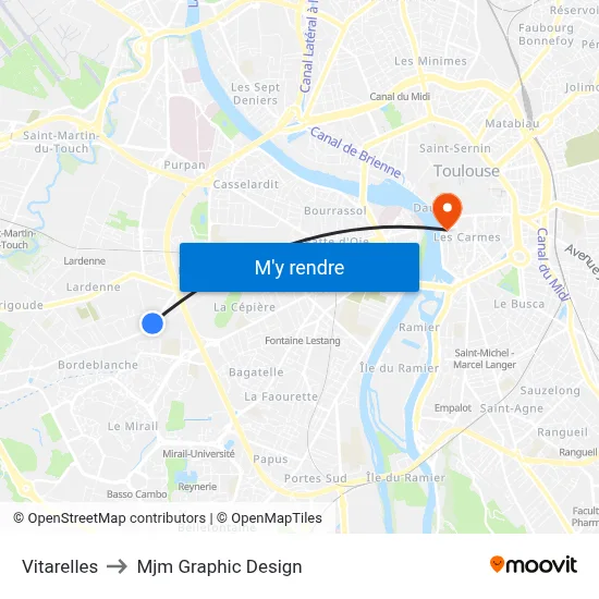 Vitarelles to Mjm Graphic Design map