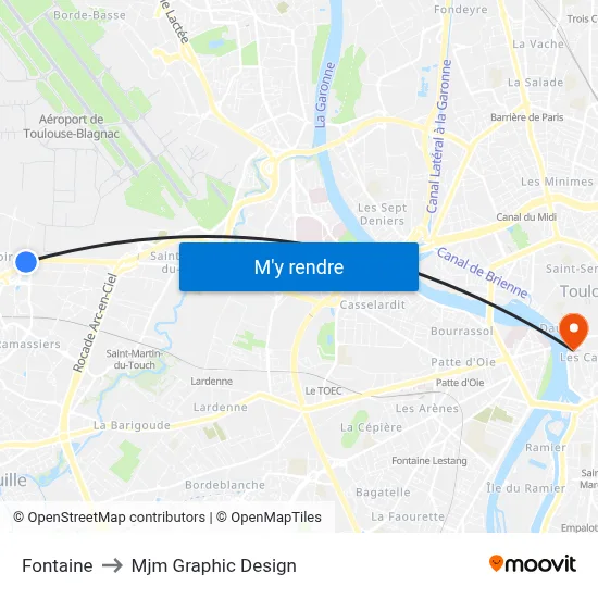 Fontaine to Mjm Graphic Design map