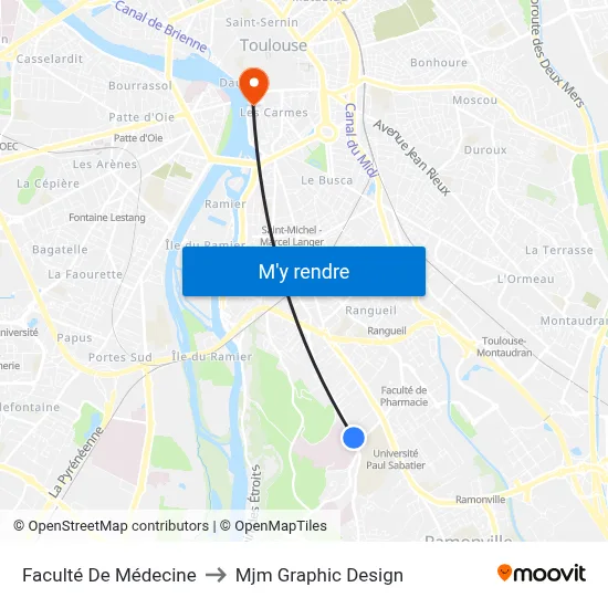Faculté De Médecine to Mjm Graphic Design map