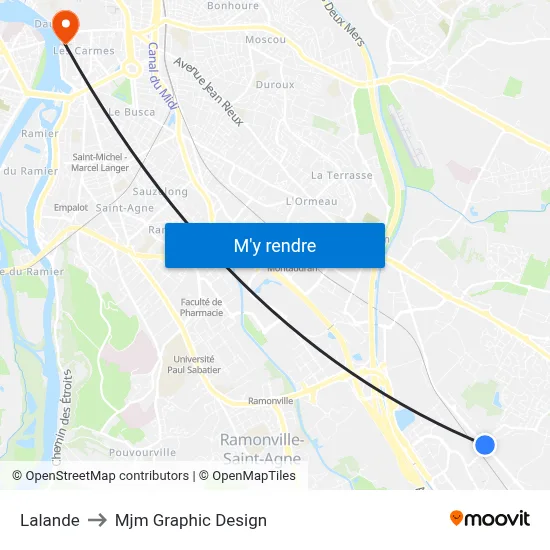 Lalande to Mjm Graphic Design map