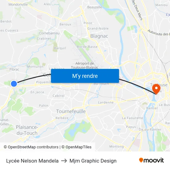 Lycée Nelson Mandela to Mjm Graphic Design map