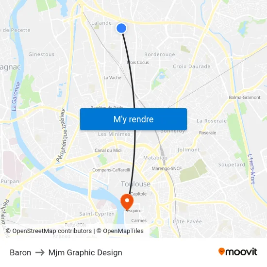 Baron to Mjm Graphic Design map