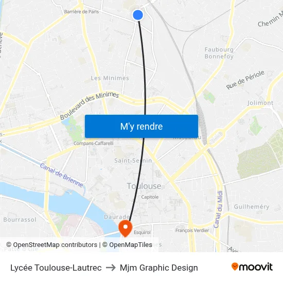 Lycée Toulouse-Lautrec to Mjm Graphic Design map