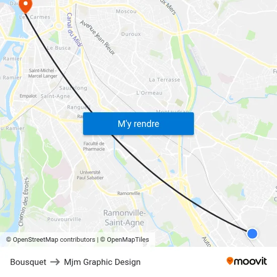 Bousquet to Mjm Graphic Design map