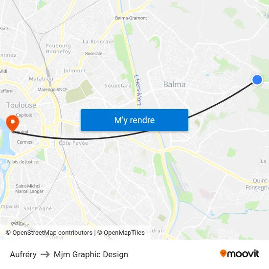 Aufréry to Mjm Graphic Design map