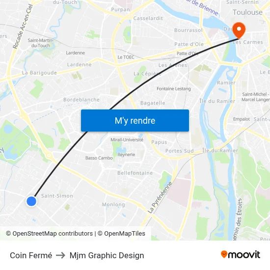 Coin Fermé to Mjm Graphic Design map